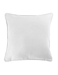 coussin passepoil 60 x 60 cm coton uni panama blanc