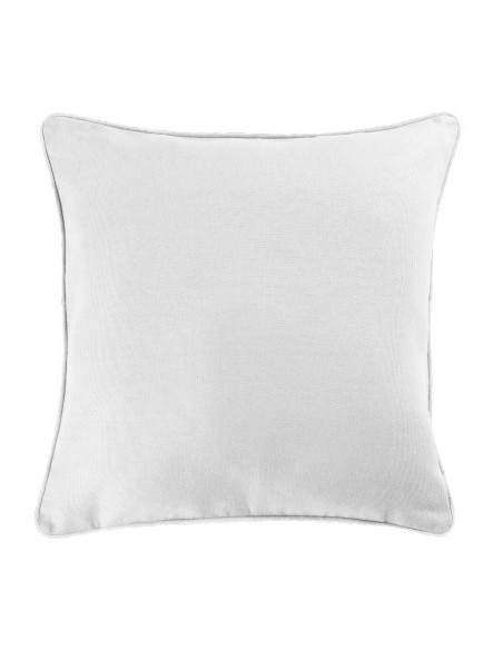 coussin passepoil 60 x 60 cm coton uni panama blanc