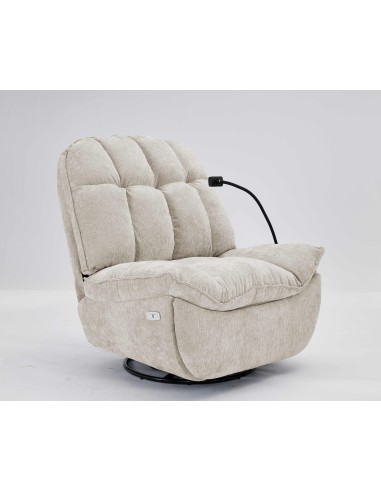 230408 - fauteuil swipe light grey electrique avec support gsm -city 451