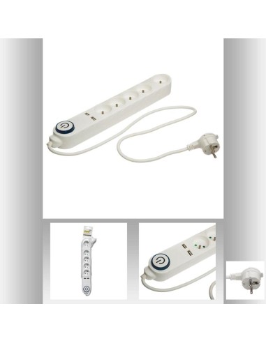 133664- multiprise 5terre 2usb