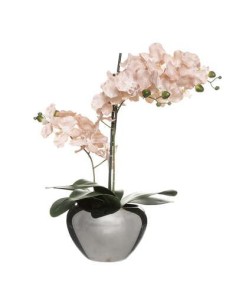 136506b - orchidee rose pot argent h57