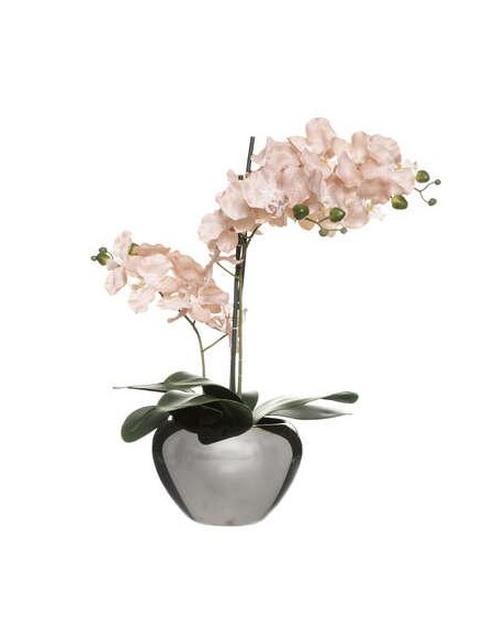 136506b - orchidee rose pot argent h57