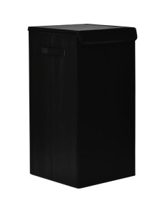 paniere a linge pliable pvc/mdf - noir