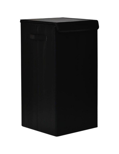 paniere a linge pliable pvc/mdf - noir
