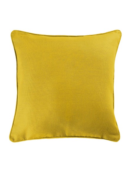 coussin passepoil 60 x 60 cm coton uni panama miel