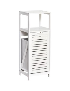 98123300 - meuble bas mdf une etagere + paniere a linge - miami