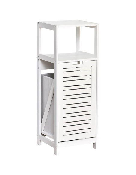 98123300 - meuble bas mdf une etagere + paniere a linge - miami