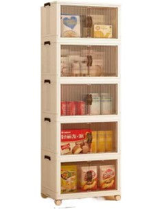 yy-2855/3 - boite pliable trois box  55cm -cream yellow+transparent 56*34*86cm2