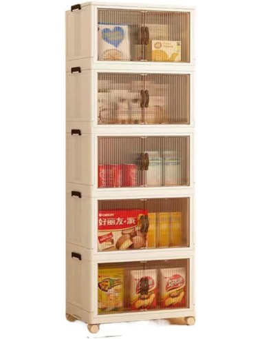 yy-2855/3 - boite pliable trois box  55cm -cream yellow+transparent 56*34*86cm2