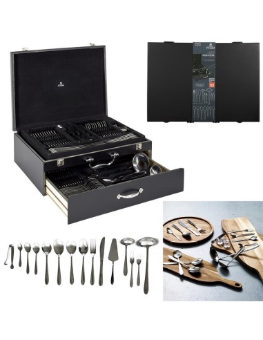 ka5019-menagere 84 pieces coffret en bois avec tiroir m1