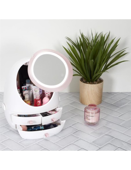 sc29467-organisateur de cosmetique miroir led m2