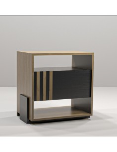 18029- chevet colin 1t chéne/noir