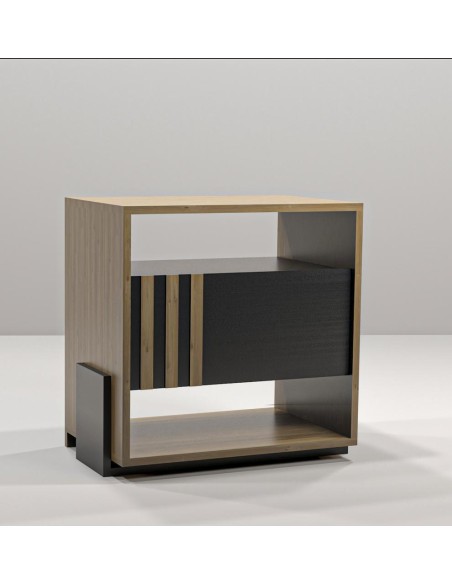 18029- chevet colin 1t chéne/noir