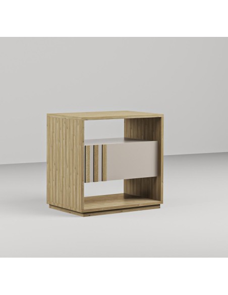 18042- chevet colin 1t vison/chene