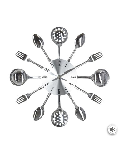148460 - horloge metal ustensiles d38