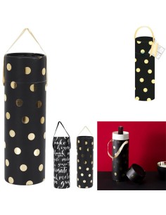 boite cadeau bouteille festif 10x10x35 cm m12