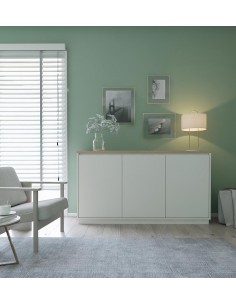 18266- buffet loreta 3p vison/chene