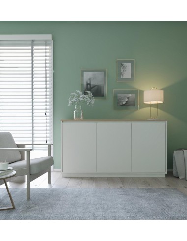 18266- buffet loreta 3p vison/chene