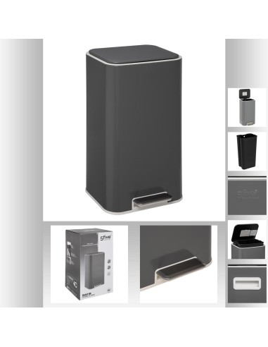 poubelle met 30l gris safir
