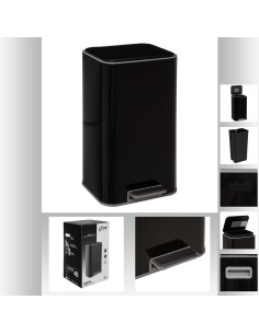 165404b - poubelle met 30l noir safir