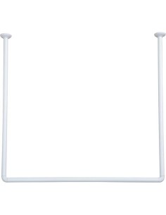 2114100 - barre d'angle en u 80x80x80 cm en aluminium - blanc