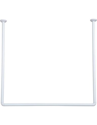 2114100 - barre d'angle en u 80x80x80 cm en aluminium - blanc