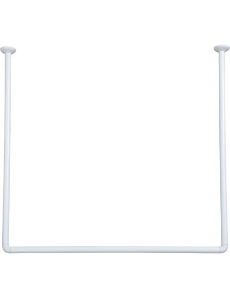 2114100 - barre d'angle en u 80x80x80 cm en aluminium - blanc