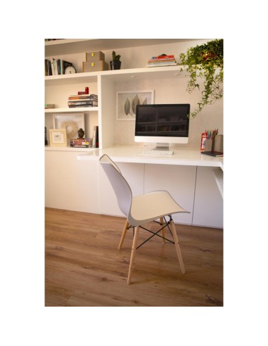 chaise maja taupe / blanc