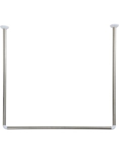 211499 - barre d'angle en u 80x80x80 cm en acier inoxydable - chrome