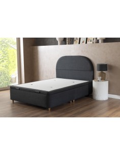 18256- téte de lit 160  maxine ronde gris anthracite