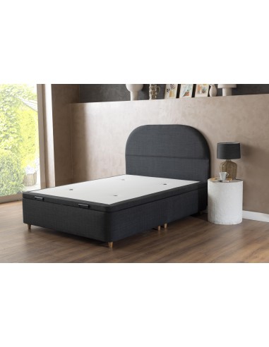 18256- téte de lit 160  maxine ronde gris anthracite