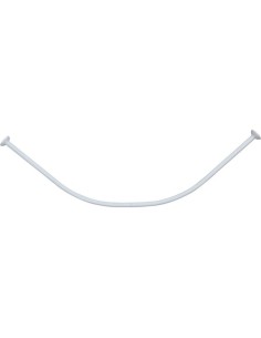 2116100 - barre de douche incurvee 90x90 cm en aluminium - blanc