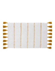 174631c - tapis pompom 50x75 ocre solar