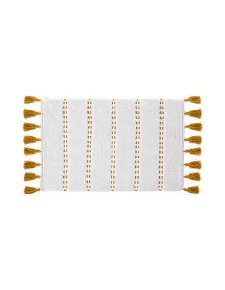 174631c - tapis pompom 50x75 ocre solar