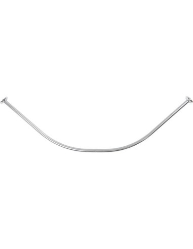 211699 - barre de douche incurvee 90x90 cm en aluminium - chrome brillant