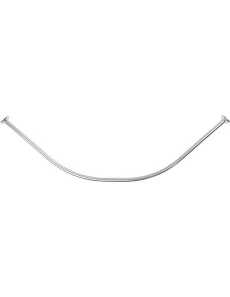 211699 - barre de douche incurvee 90x90 cm en aluminium - chrome brillant