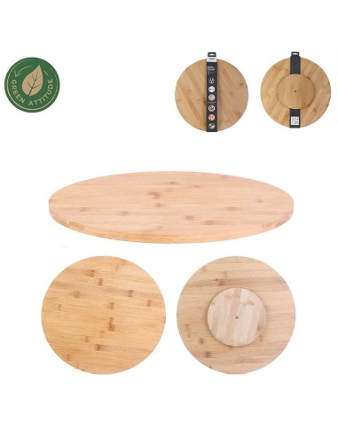 ka4331-plateau rond tournant en bambou m12