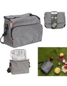 ka4618- lunch bag gris zippe 25.4x20.3x12.7cm m6 a1/m6