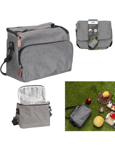 ka4618- lunch bag gris zippe 25.4x20.3x12.7cm m6 a1/m6