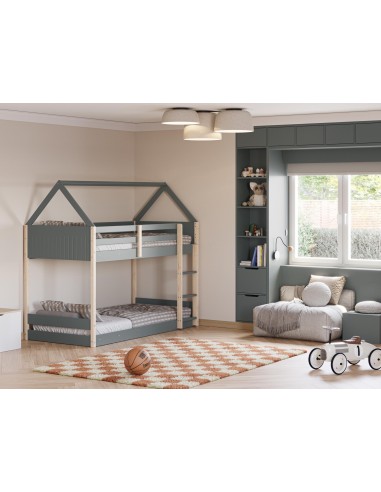 16673 - lit superposé-montessori valka a/maison vert kaki 4