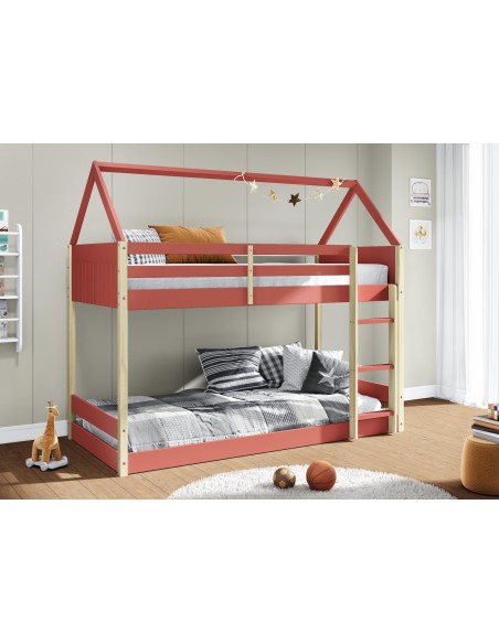 17707 - lit superposé-montessori valka a/maison tuile/cire