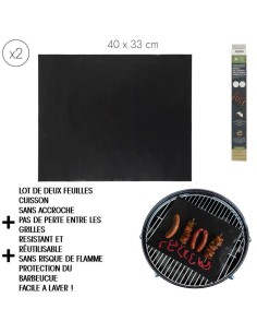 feuille de cuisson reutilisable barbecue x2 m24