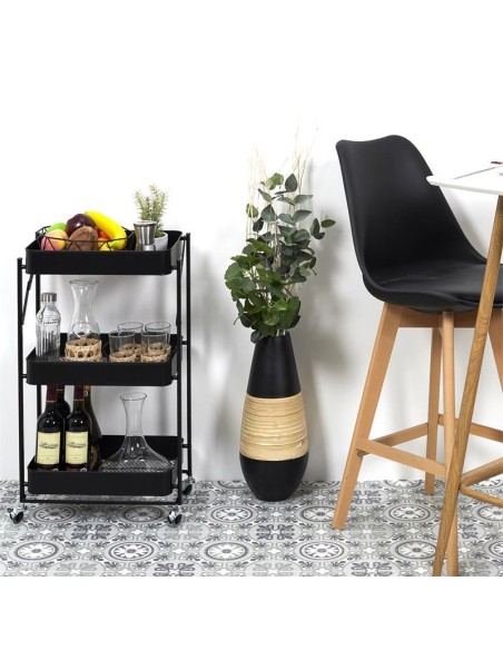 ka5023-desserte pliante noir m2