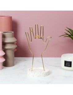 hd9111 - porte bijoux main metal support terrazzo m12