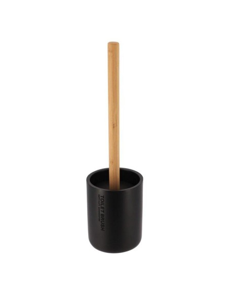 66101237 - brosse wc polyresine - noir /bambou