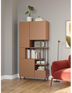 18086 - etagere perla 5p terracotta/noir