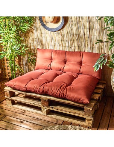 coussin palette deperlant terracotta 120x40cm m2
