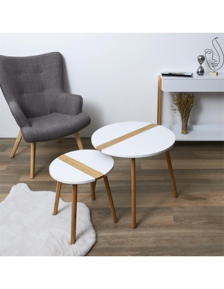 hd7356 - table gigogne bicolore relief blanc 2/2 m1