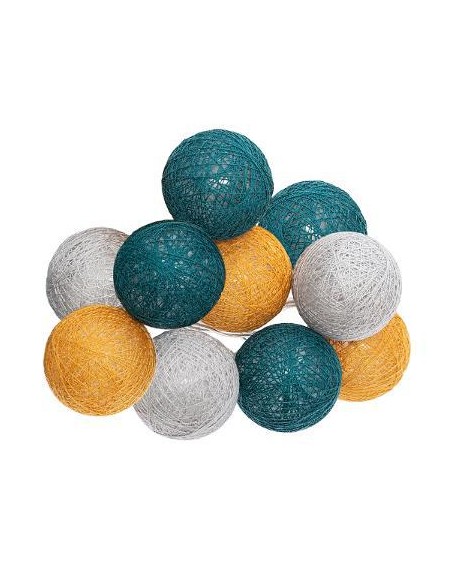 116415x-guirlande led pile 10 boules "city" d.6