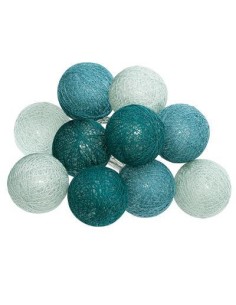 116415y-guirlande led pile 10 boules "palm" d.6